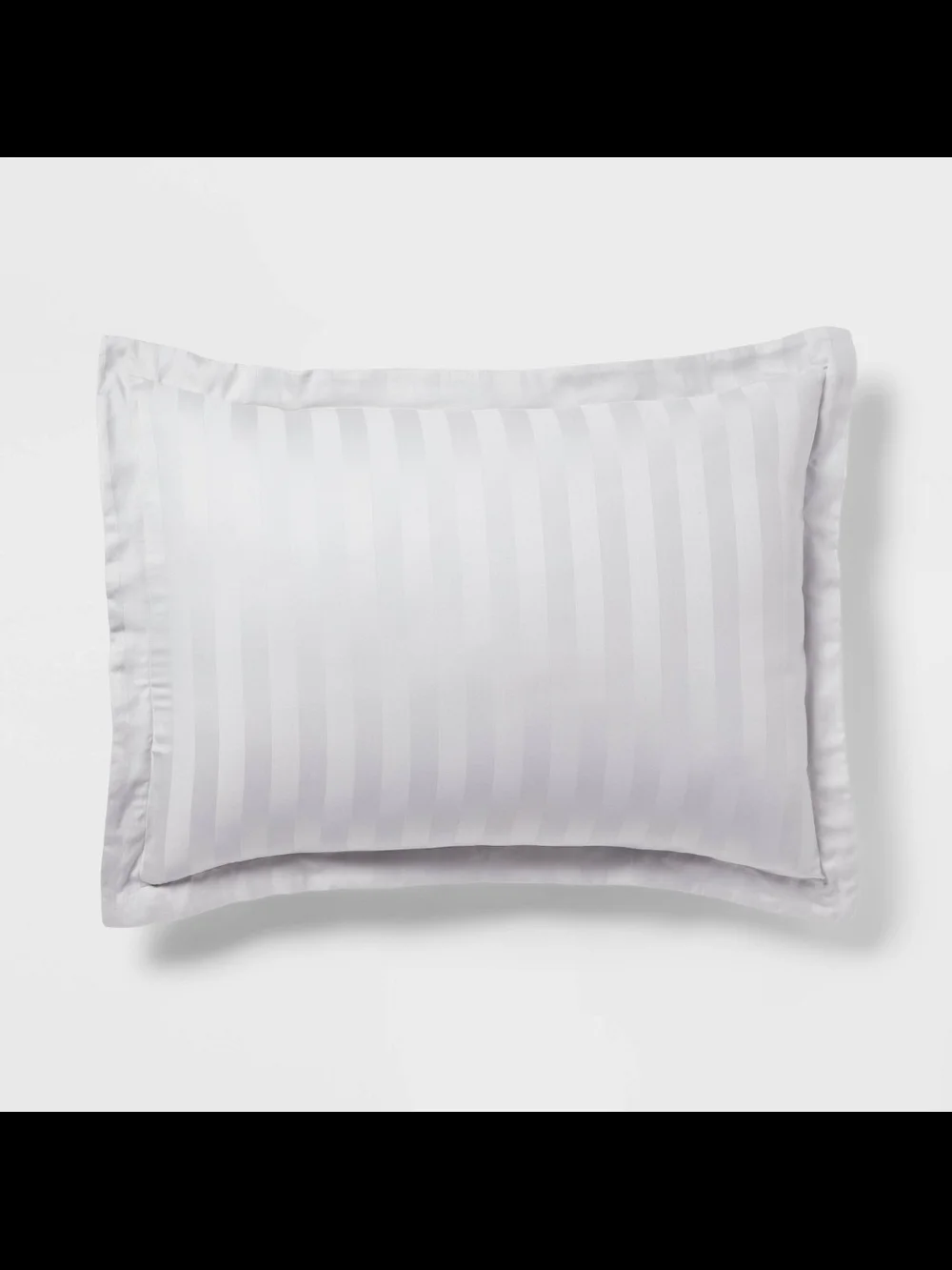 Threshold 3 Piece Luxe Striped Damask Duvet Set Light Gray